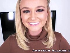 Stunning blondes sucking cocks and fucking hard