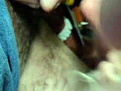 raining day car head with cum swallow