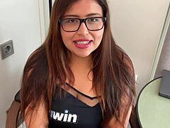 Pervert psychologist fucks her client with monster cock to orgasm.