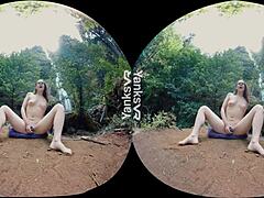 Yanks Hottie Sierra's Shaved Pussy Climax Outdoors