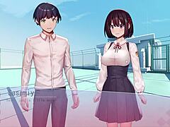 Hgame Schoolgirl Blowjob With Intense Masturbation!