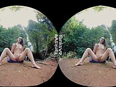 Yanks Hottie Sierra's Shaved Pussy Climax Outdoors