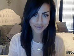 Briana Lee puts on a solo webcam show with natural tits masturbation in April 2015