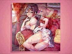 hentai girl slowly undresses in fantasy