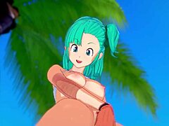 bulma gets caught masturbating in kame house from dragon ball