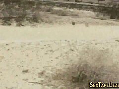 Real lesbians flashing outdoors!