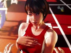 rena senpai, why are you teasing with that baton in this 3d pov anime?