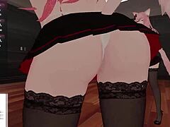 VTuber Kanakovtがチャットにからかわれて潮吹きまで、無修正猫耳Hentai