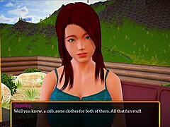 My new family episode 439 with brunette and redhead in game setting