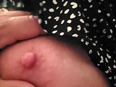 the horny wife rubbed her clit solo spreading her retro cunt lips to orgasm