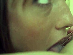 HOT LESBIAN SEX WITH BRUNETTE ORGASM AND KISSING