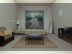 Secret stay home episode hints at sucking cock under desk in hentai game