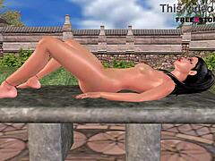 Интенсивная тоска в 3D мультике, как милая индийская девчонка мастурбирует морковкой и чувствует перегрузку