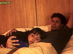 Watching Netflix with my stepsister, but I couldn't resist putting my cock in her mouth almost getting caught?