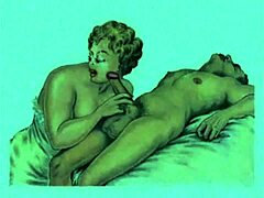 Bold Vintage Erotic Illustration of Sexy Comics