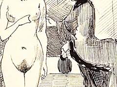 these vintage erotic drawings are so hot