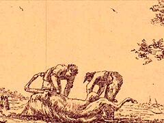 Bold Vintage Erotic Illustration of Sexy Comics