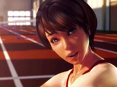 rena senpai, why are you teasing with that baton in this 3d pov anime?