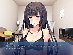 Secret stay home episode hints at sucking cock under desk in hentai game