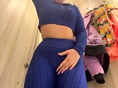 cute teen masturbates with toys in public close up on webcam