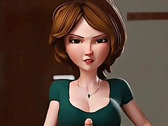 Does woman squeeze naked man?