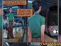 Hot Brazilian nerd strips panties in dark metro, cumming wildly at train's end!