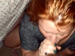 Watch this redhead give an amazing blowjob?