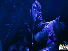 Extreme macho German leather 3-way