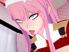 Zero Two Teases Darling With Hard Fantasy Sex