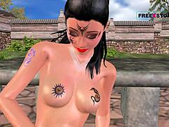 Cute Indian Bhabhi Intensely Rubs Pussy In 3D Animation