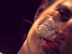 This super hot brunette girl in stockings gets a rough ride from her man