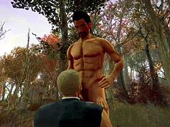 in the woods with stan and jonathan 😘