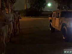 Army guys get hazed in showers leading to gay fucking.