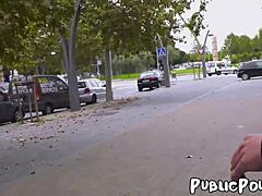 Latina Teen Veronica Leal Sucks Monster Cock Publicly!