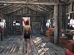 Fallout 4 Sexy at Home with Cute Brunette