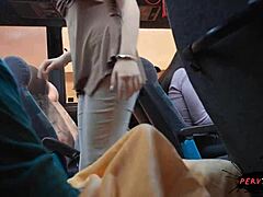 Sneaky sex happens on the public bus.