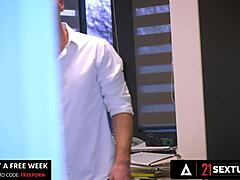 Busty petite Sasha Rose gets her pretty ass fucked by huge cock