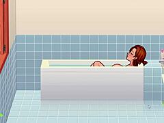 Hentai Game: Blowjobs In Bath And Shower Fucking