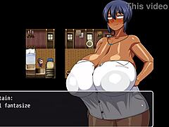 tanned girl natsuki hentai game ep 1 huge tits flashing to help the captain jerk off
