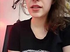 cute nerd masturbating in panties during sexting 😍