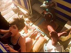 sombra watches gloryhole deepthroating bald pussy natasha fucking huge pov galacta face fucking