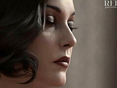 Redmoa Plays with Dimitrescu in Hentai Cartoon