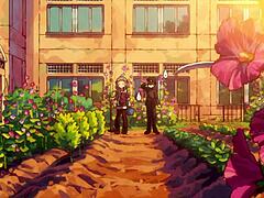 the story unfolds with a mischievous ghost in this fantasy anime drawing