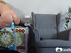 Beauty With Curly Hair Gets A Stiffy