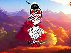 In the hentai tale, brunette with big natural tits undresses in corset at striptease bar for public fantasy