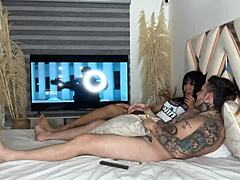 my best frien sucks my boyfriends dick while watching movie