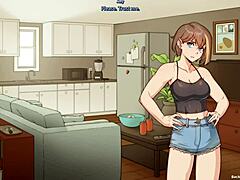 คลอว์เห็นเอมี่เสียวตัวเองและรูดควยฟูต้าในเกม