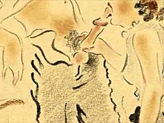 These vintage erotic drawings blend old cartoons and anime styles perfectly