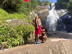 Emo Girl Gets Fucked Hard At Waterfall By Friends!