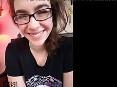 cute nerd masturbating in panties during sexting 😍